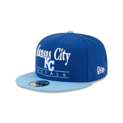 Kansas City Royals Gorra | New Era MLB Two Tone Retro 9fifty Snapback Cap Mexico - Azules